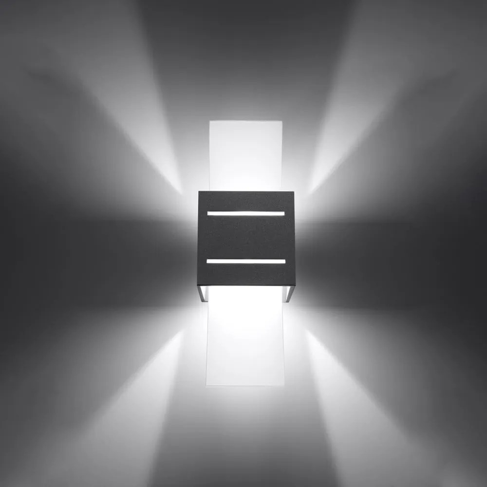 Сива стенна лампа Carlo – Sollux