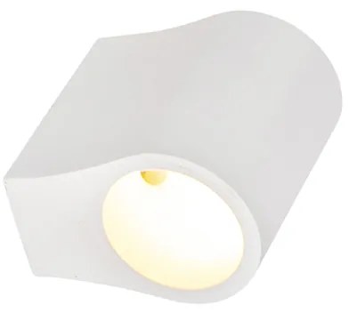 Модерна стенна лампа бяла със светлинен ефект - Tubo