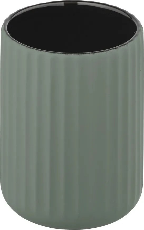 Зелена керамична чаша за четки за зъби Belluno - Wenko