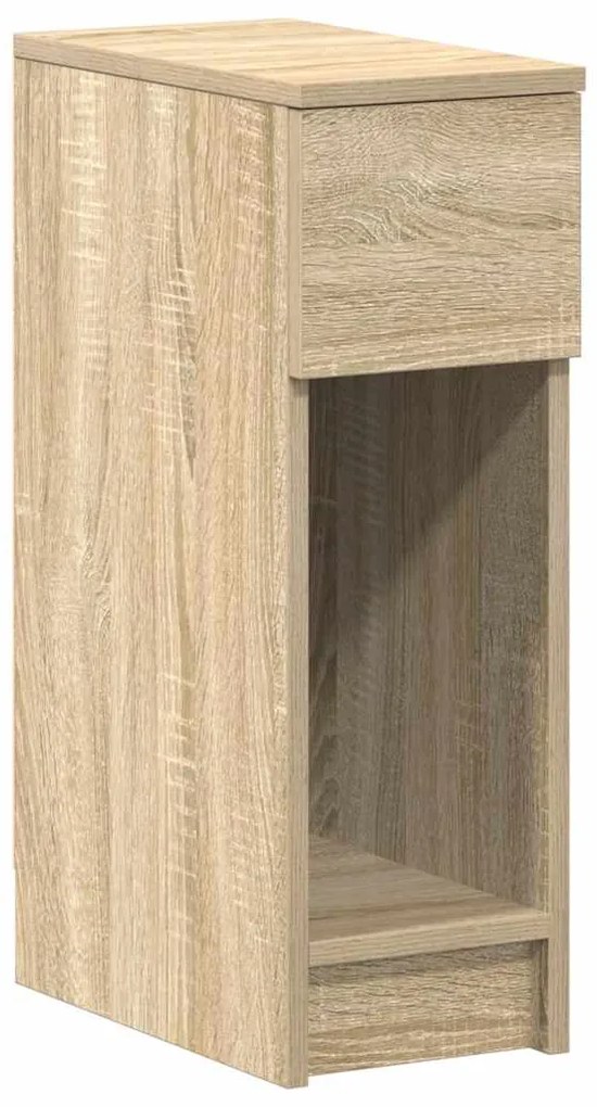 858699 vidaXL Нощно шкафче с чекмедже, дъб сонома, 20x36x60 см