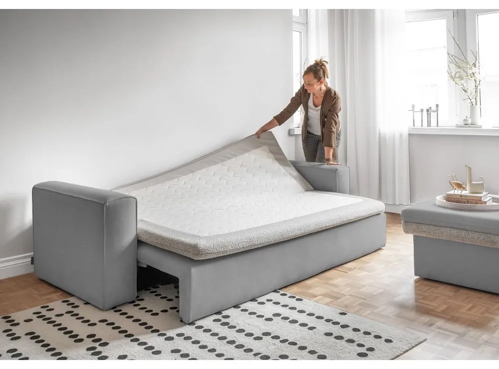 Светлосив разтегателен диван 237 cm Wilson – Miuform