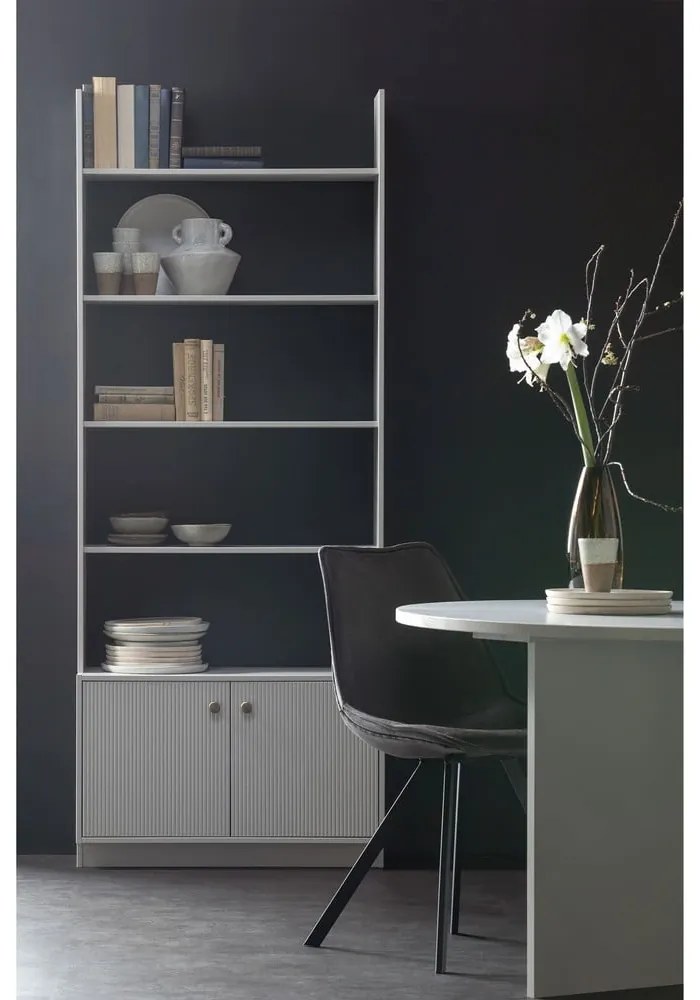 Светлосива модулна етажерка от борова дървесина 80x200 cm Madu - WOOOD