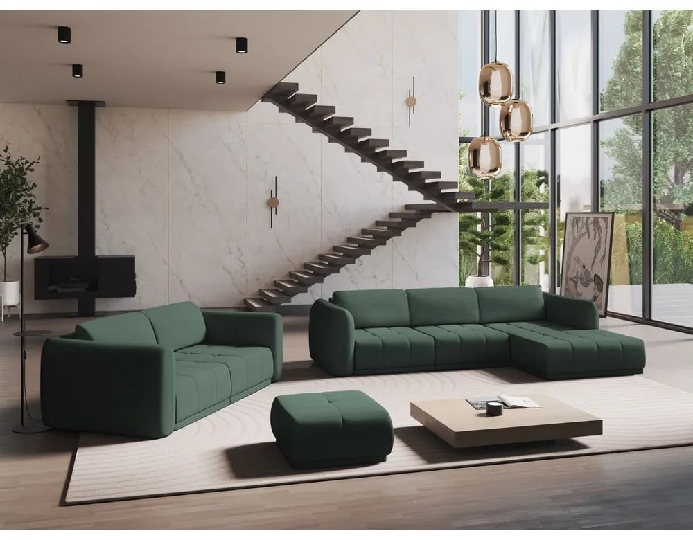 Зелен диван 210 cm Hoku – Makamii