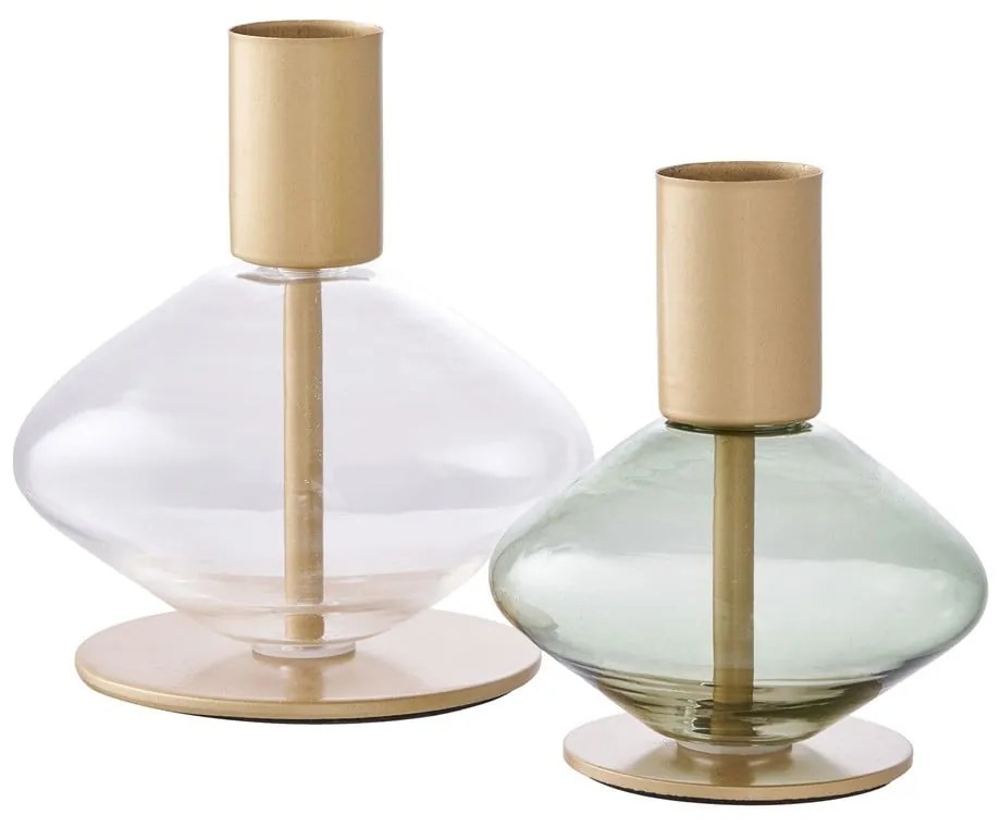 Стъклени свещници в комплект от 2 бр. – House Nordic