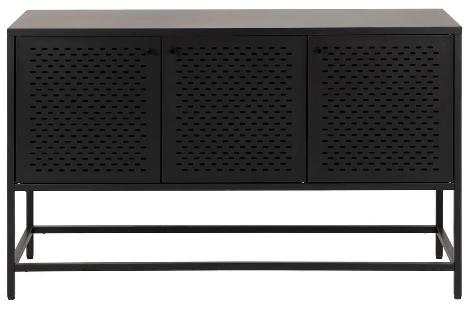 Черен метален нисък скрин 125x75 cm Newcastle – Actona