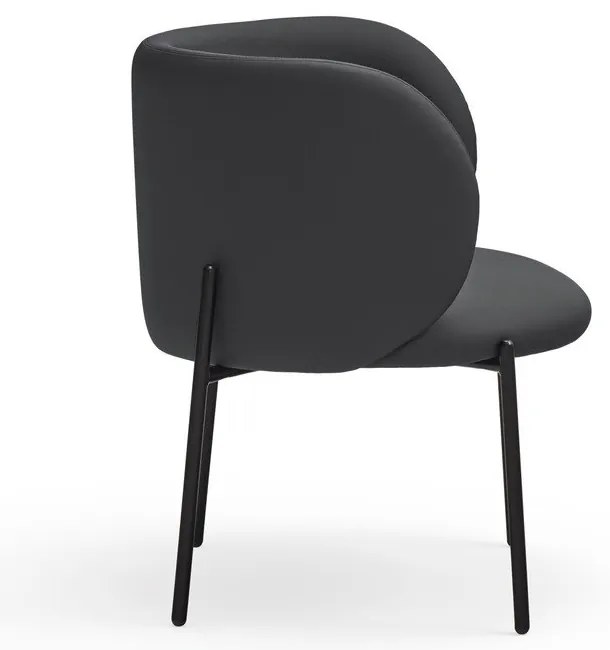 Черен фотьойл от изкуствена кожа Mogi - Teulat