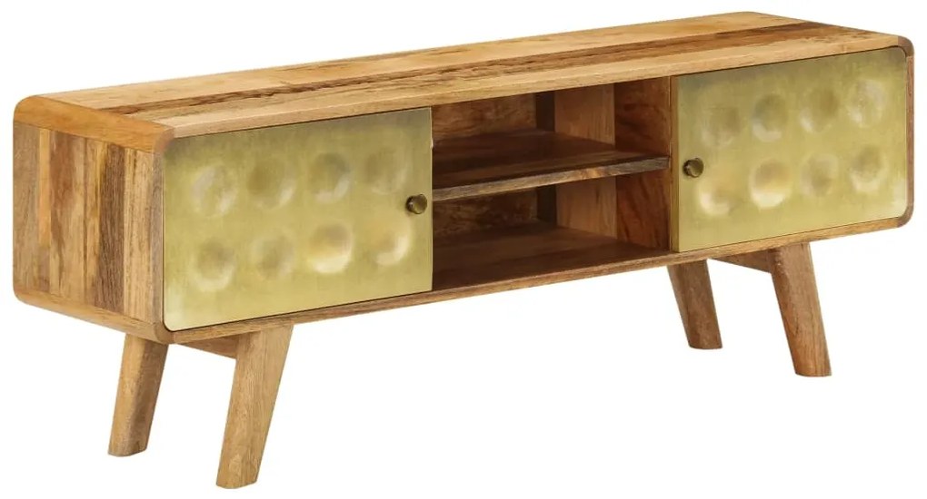 246340 vidaXL ТВ шкаф, мангово дърво масив, 120x30x45 cм