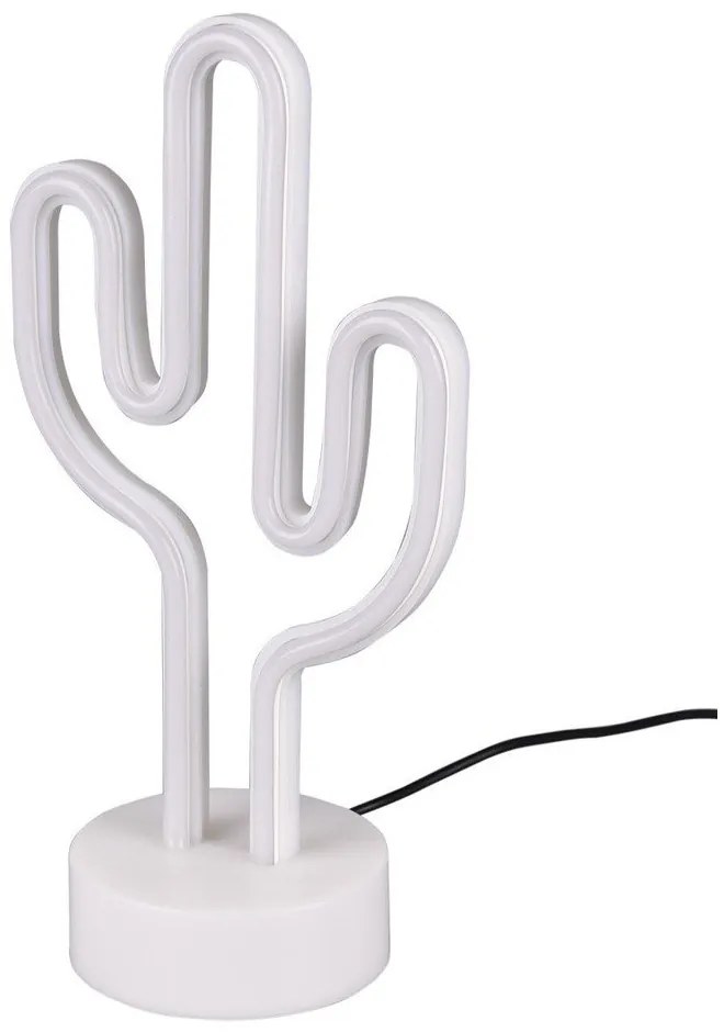 Бяла LED настолна лампа (височина 29 см) Cactus - Reality