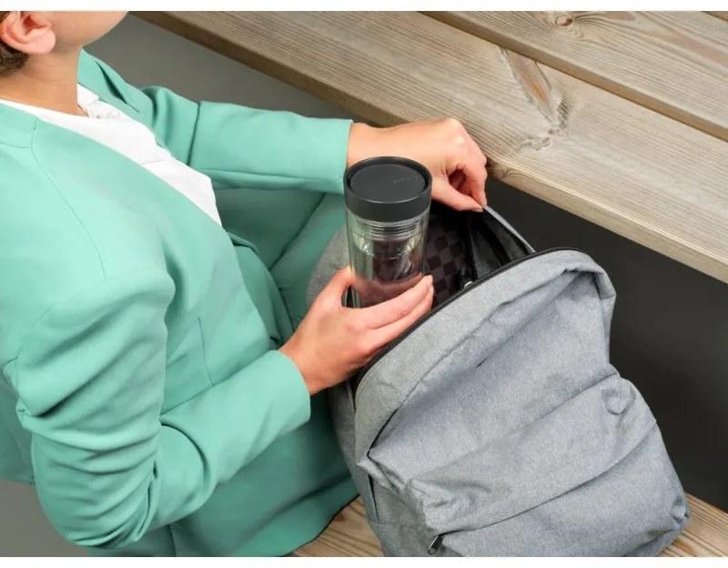 Термо чаша Brabantia Make&Take 1008493, 360 мл, Без разливане, Без BPA, Тъмносив