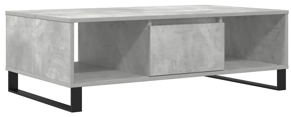 827096 vidaXL Кафе маса, бетонно сива, 104x60x35 см, инженерно дърво