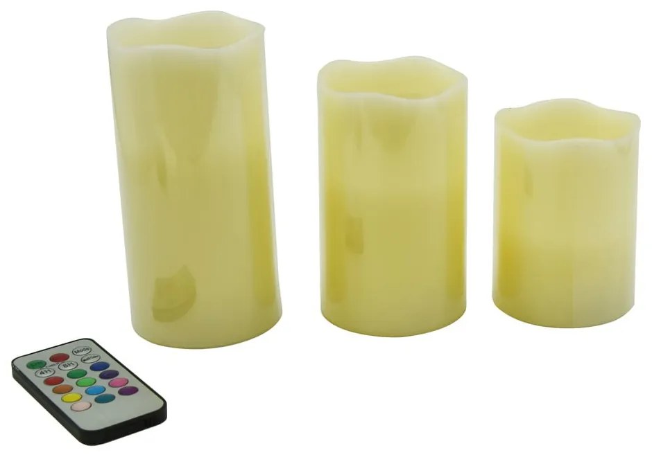 LED свещи в комплект от 3 бр. (височина 10 cm) – Hilight