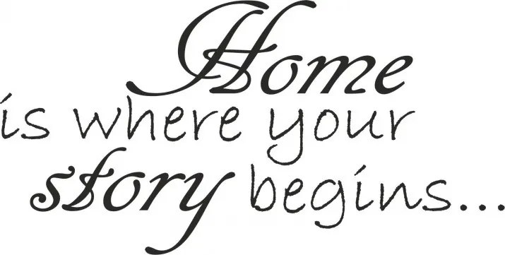 Стикер за стена HOME IS WHERE YOUR STORY BEGINS 100 x 200 cm