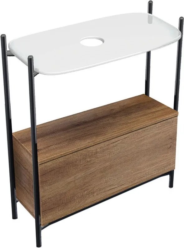 Комплект за баня Laila 2703-NROP с рафт 2715 с чекмедже 2712-89 Scarabeo