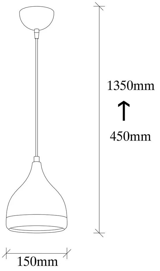 Черно/златно висящо осветително тял ø 14 cm Yildo – Opviq lights