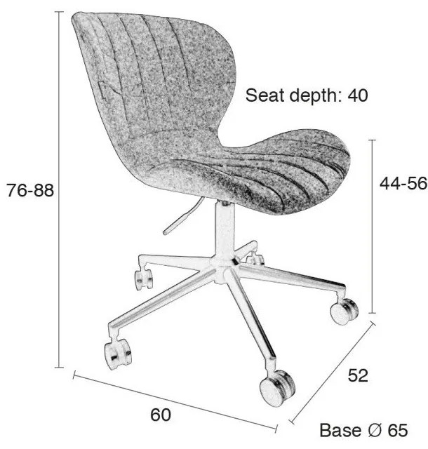 Син офис стол OMG - Zuiver
