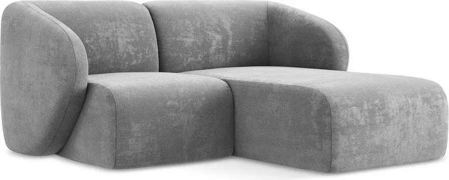 Сив шенилов ъглов диван (десен ъгъл) Lani – Makamii