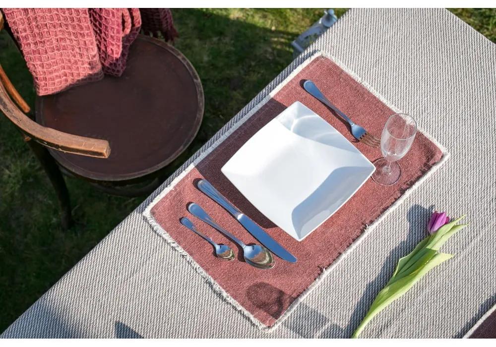 Бежово-розова памучна покривка за маса , 250 x 150 cm - Tiseco Home Studio