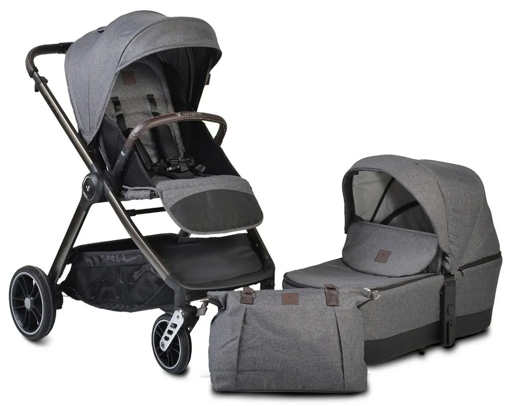 Cangaroo  -  Комбинирана детска количка 2в1 Macan сив