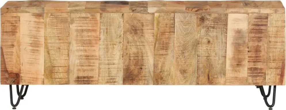 337843 vidaXL ТВ шкаф, 110x30x40 см, масивно мангово дърво
