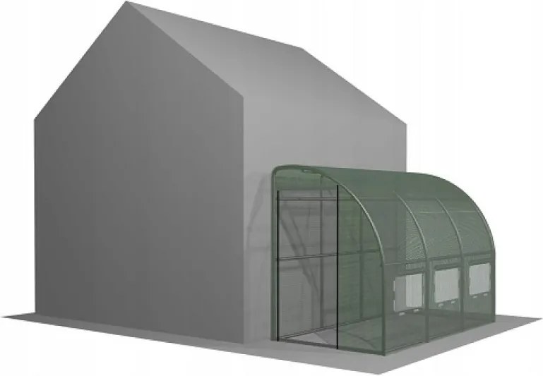 Градинска оранжерия с размери 4 х 1,5 х 2 м - половин