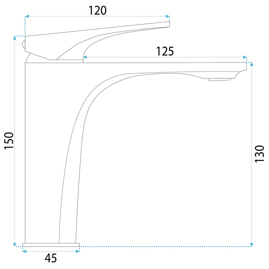 Смесител за мивка Rea Joe Brush Gold low
