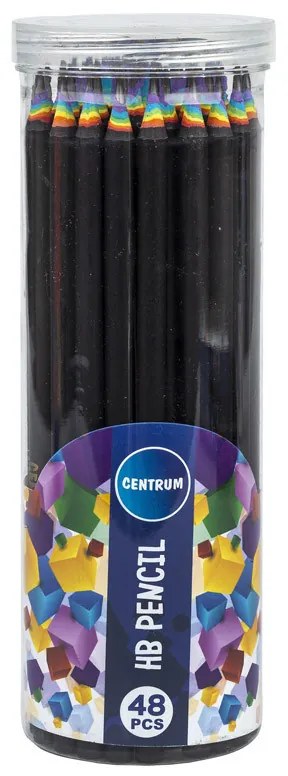 Молив Centrum HB Rainbow 88055, HB, С гума, Черен