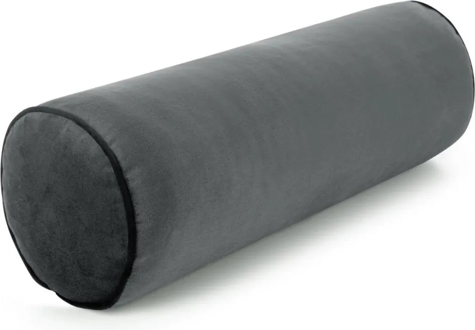 Декоративна кадифена възглавница във формата на руло kарамелено кафяво