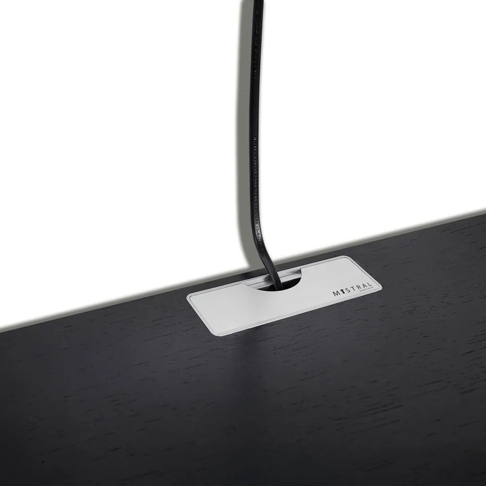 Черна маса за телевизор от декор от ясен 89x22 cm Mistral – Hammel Furniture