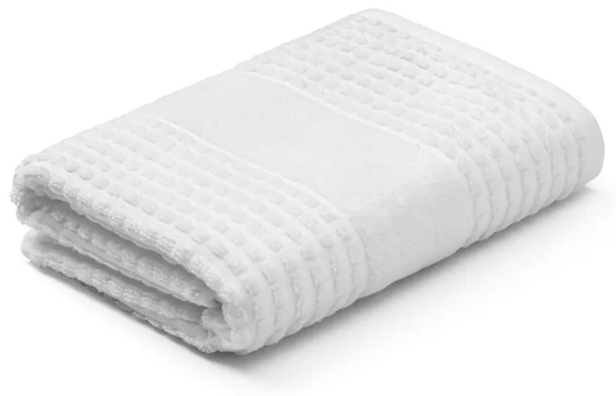 Бяла кърпа от органичен памук от тери 50x100 cm Check – JUNA