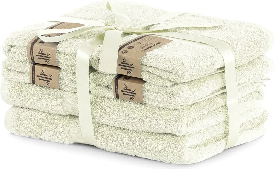 Комплект от 2 светлобежови кърпи и 4 кърпи Ecru Bamby - DecoKing