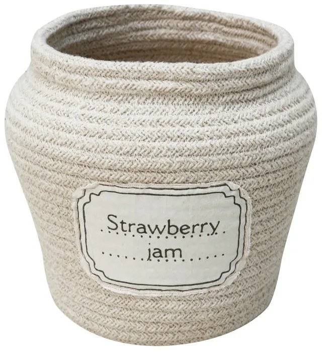 Кремава текстилна детска кошница за играчки ø 20x23 cm Jam Jar – Lorena Canals