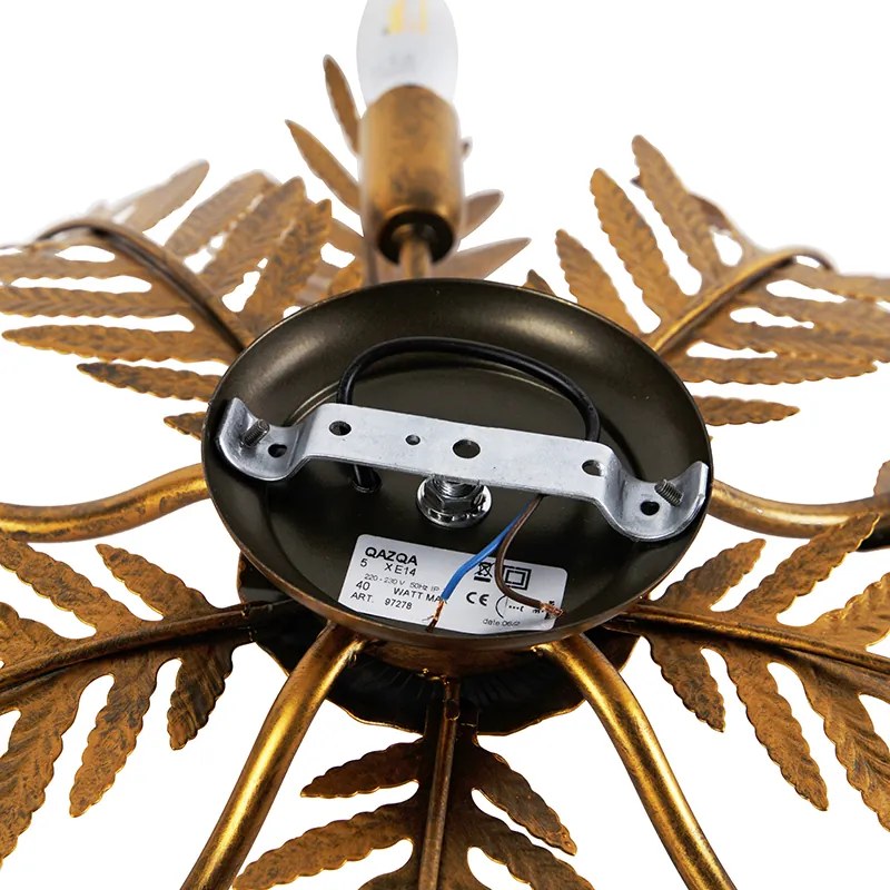 Винтидж смарт плафон златен 70 см вкл. 5 WiFi B35 - Botanica