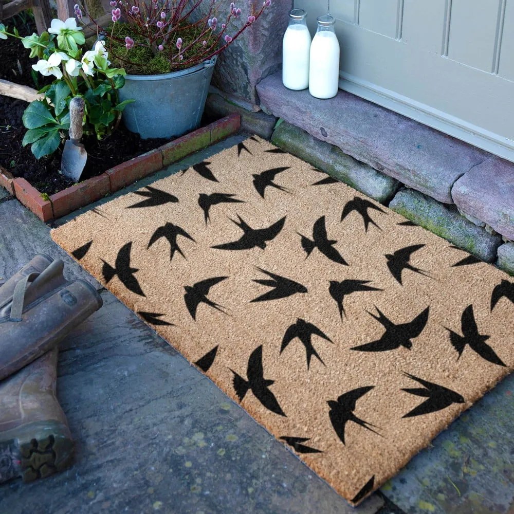 Изтривалка от кокосови влакна 60x90 cm Swallows – Artsy Doormats