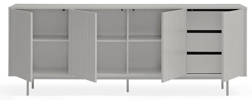 Сив нисък скрин 211x80 cm Sierra – Teulat