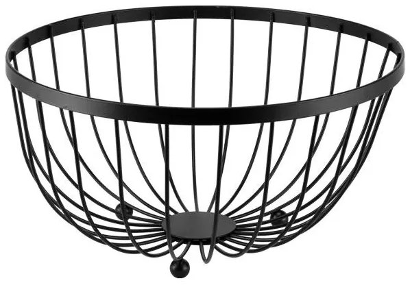 Horecano - Метална фруктиера /купа кръгла ф25xh14см черна CHARM-(HC-981670) (232028)