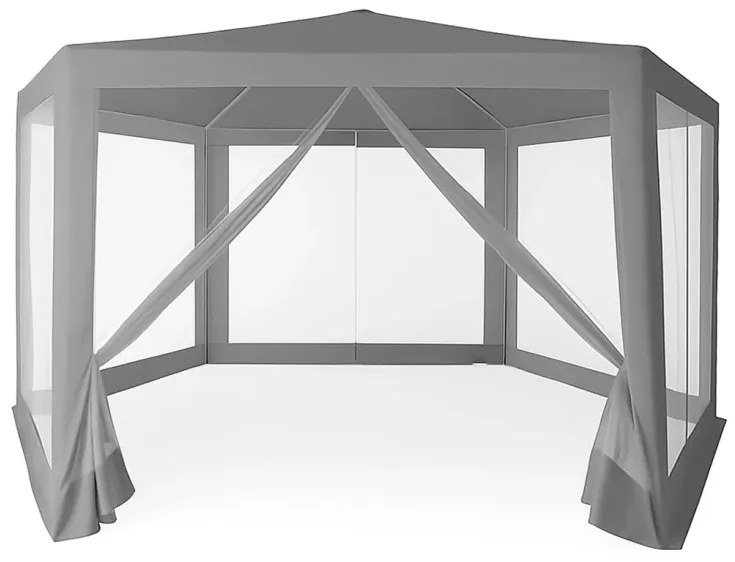 Градинска беседка с мрежа против комари 2 x 2 м Бял