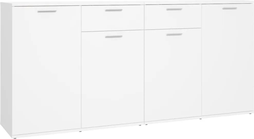 3074927 vidaXL Бюфет, бял, 160x36x75 см, инженерно дърво