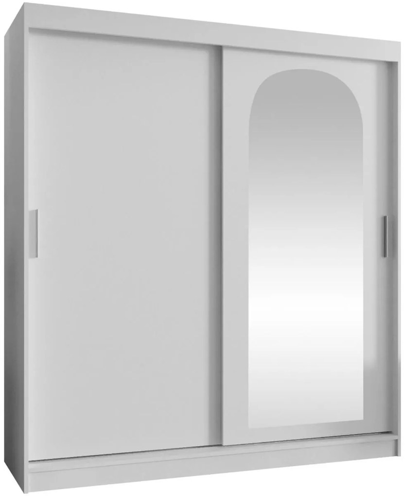 Гардероб Selfie 180 плъзгащ-Бяло-Дължина: 180 см