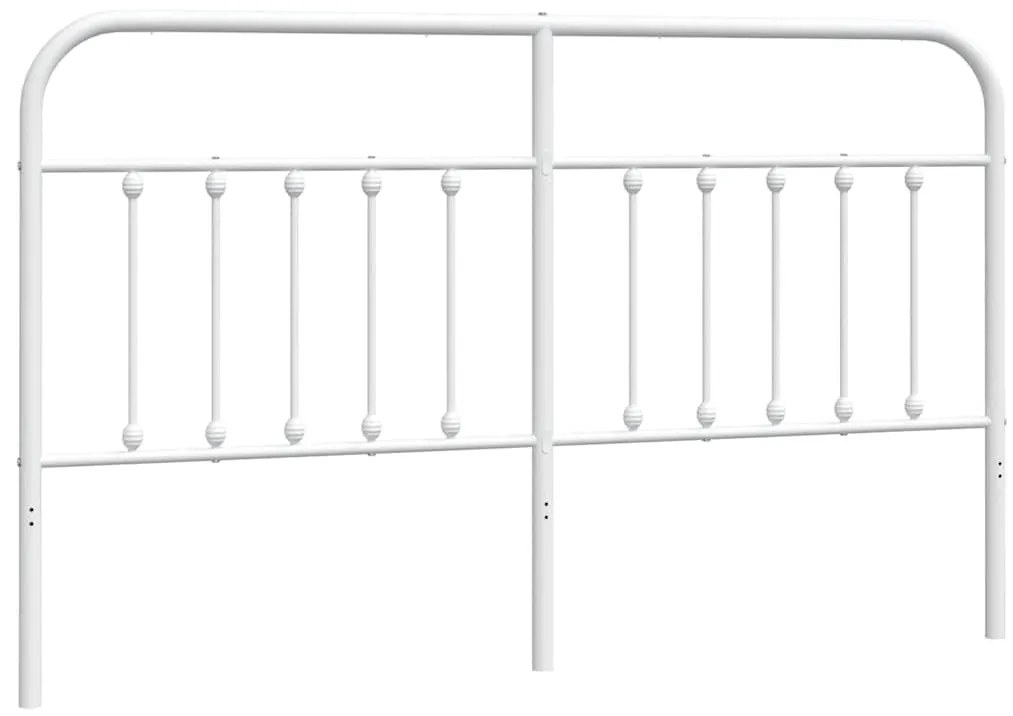 352663 vidaXL Метална табла за глава, бяла, 180 см