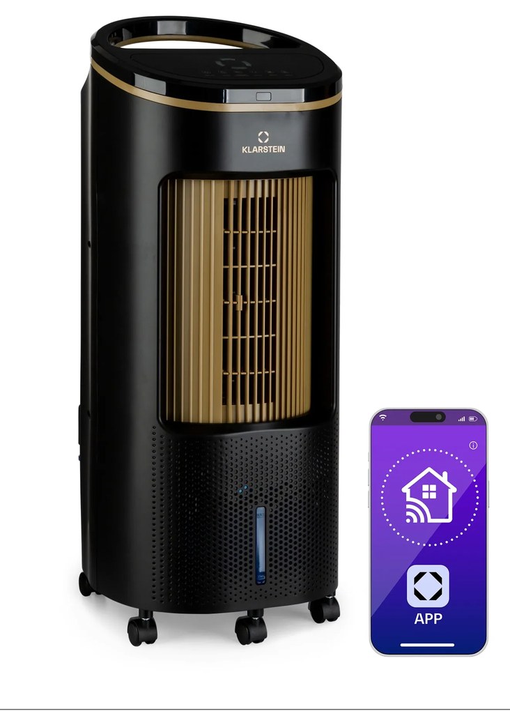 Klarstein IceWind Plus Smart, интелигентен охладител на въздуха 4 в 1, вентилатор, овлажнител, пречиствател на въздуха, управление с приложение