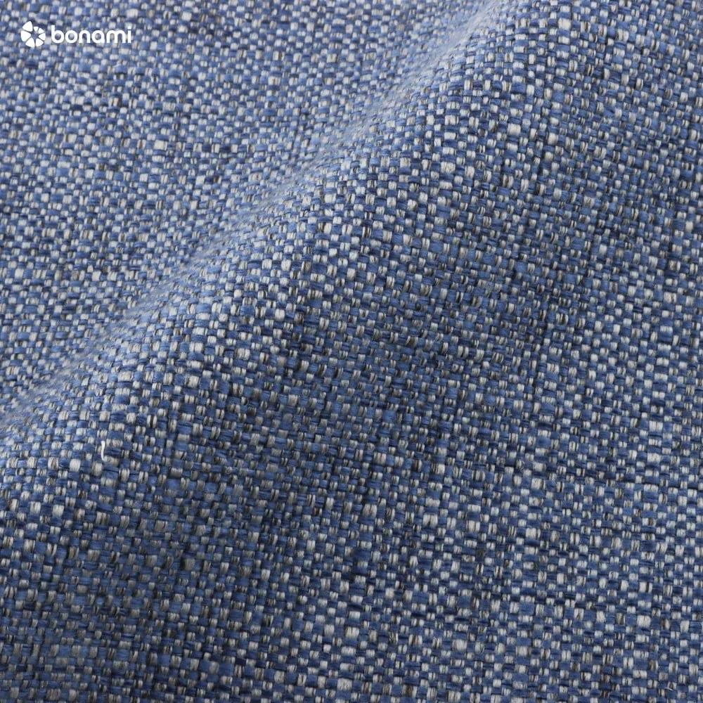 Тъмносиньо двойно тапицирано легло с място за съхранение с включена подматрачна рамка 180x200 cm Elizabeth – Micadoni