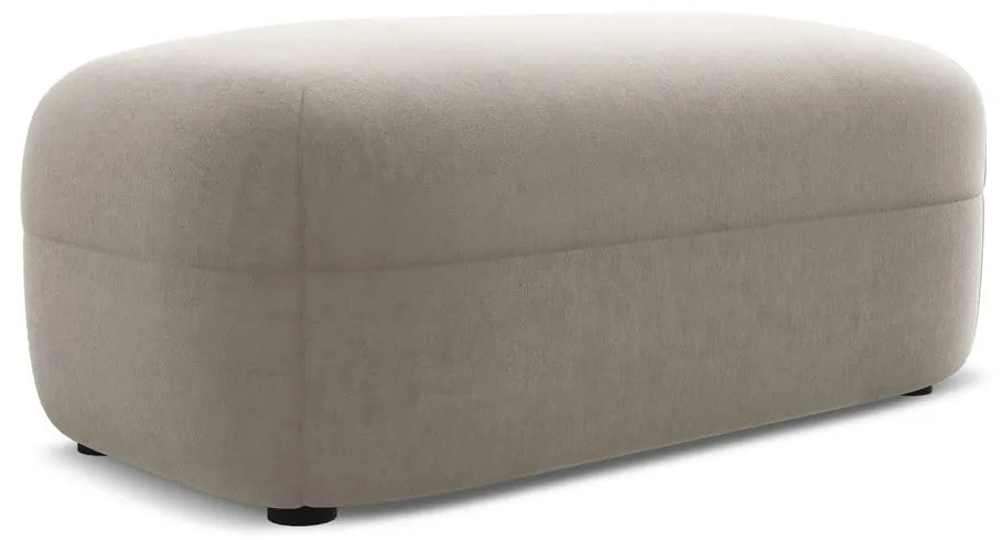 Бежова кадифена табуретка Moana – Makamii