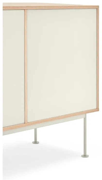 Кремавобял скрин с дъбов фурнир , ширина 180 см Yoko - Teulat