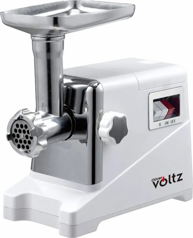 Месомелачка с приставка за домати Oliver Voltz OV51991D, 2000W, Обратен ход, Аксесоари, Бял