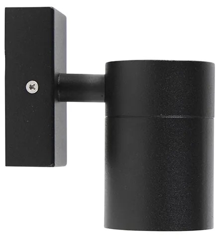 Комплект от 2 външни стенни лампи черен неръждаема стомана IP44 - Solo