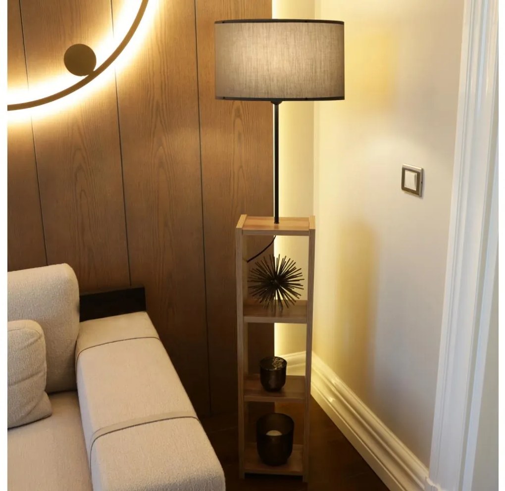 Подова лампа AYD 1xE27/40W/230V кафява/сива