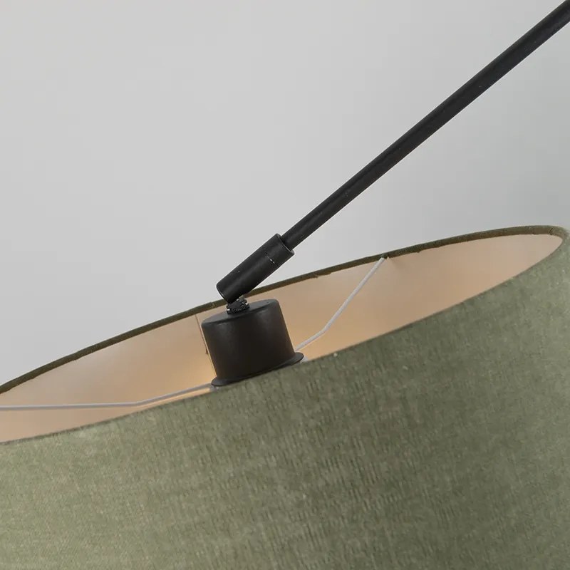 Висяща лампа черна с абажур 35 см зелен регулируем - Blitz