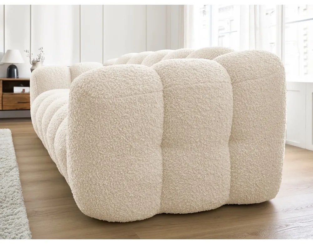 Бежов диван от прежда с примки от букле 232 cm Hippolyte – Bobochic Paris