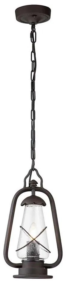 Elstead MINERS-CHN - Външен полилей на верига MINERS 1xE27/60W/230V IP44 бронз