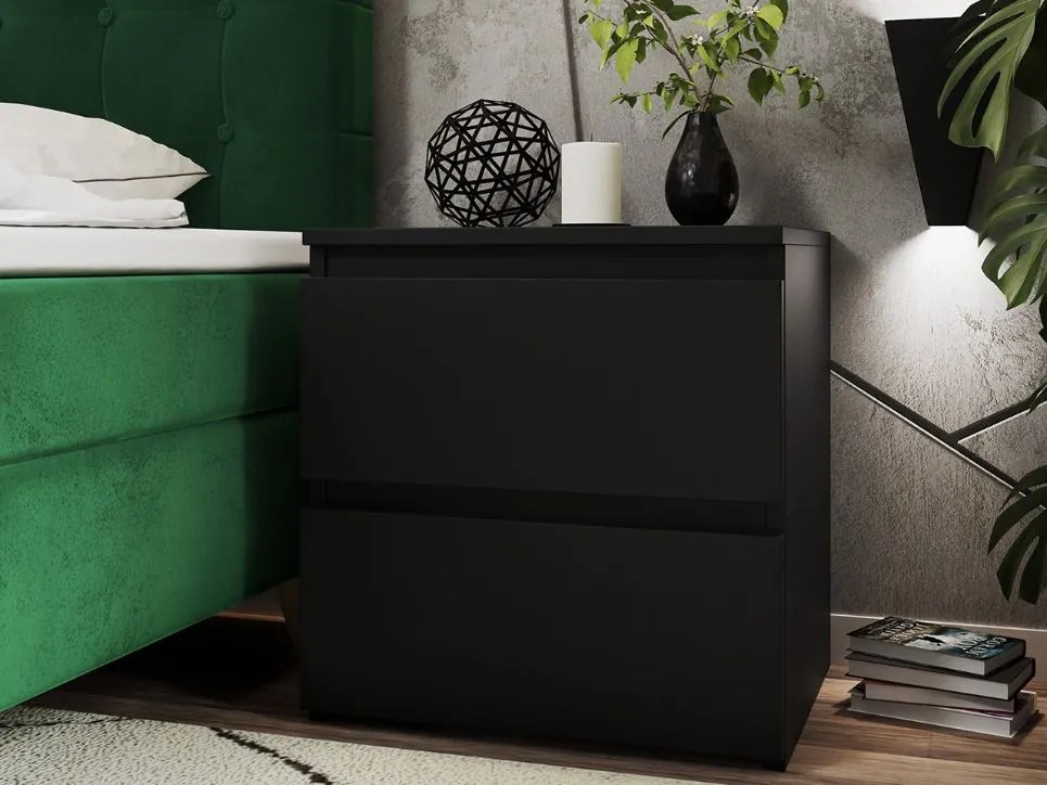 Нощно шкафче Malwa II-черен